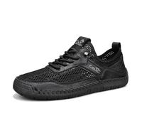 Generisch Scarpe traspiranti per il tempo libero da uomo: scarpe comode per un facile utilizzo quotidiano, stile casual e sportivo, Nero , 46 EU