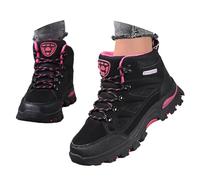 Generisch Scarponi da trekking da donna, impermeabili, da trekking, da trekking, per attività all'aria aperta, per escursioni, campeggio, passeggiate all'aperto, Nero , 35 EU