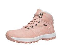 Generisch Scarponi da trekking da uomo foderati, scarpe da trekking da uomo, leggere, antiscivolo, scarpe da trekking, morbide, con lacci, tinta unita, eleganti scarpe invernali, Colore: rosa., 37 EU