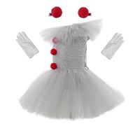 Generisch Scary Clown Costume per bambine e ragazze, vestito tutù, Halloween, costume da clown per ragazze, cosplay clown, tutù, per la scuola, Halloween, Natale, carnival
