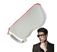 Generisch Scatola per occhiali portatile, custodia in silicone, custodia minimalista per occhiali, leggera e flessibile, 15 x 6 x 4 cm, protegge gli occhiali da sole o le prospettive a casa, grigio