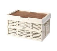 Generisch Scatola portaoggetti da campeggio, pieghevole, con manici | Organizer da campeggio con coperchio, adatto per picnic, piscina, all'aperto, dormitorio degli studenti, cucina e