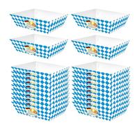 Generisch Scatole per popcorn in carta | scatola per alimenti Oktoberfest, crisi di pollo e riso, tema tedesco, caramelle, dolcetti, scatole regalo, contenitori di carta, scatole per snack a quadretti