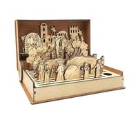 Generisch Scena pasquale, presepe pasquale, storia pasquale della resurrezione, libro portatile della scena della resurrezione, decorazione pasquale religiosa, credente in vacanza per la decorazione