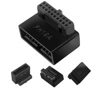 Generisch Scheda madre USB 3.0 internal, adattatore di intestazione, adorable High Speed Compact 90 Degree Right Angle 19 to 20 Pin Connector, adattatore per scheda madre per estensione della porta