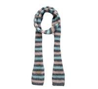 Generisch Sciarpa a righe da donna, graziosa e calda, morbida, calda, per il tempo libero, per l'inverno, l'autunno, O azzurro, Taglia unica