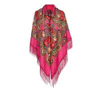Generisch Sciarpa Boemia Stile Etnico Cravatta Nappa Sciarpa Previene Prendere Il Sole In Capo Grandi Sciarpe Morbido Caldo Moda, rosa intenso, Taglia unica