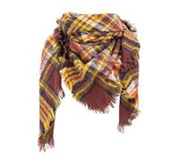 Generisch Sciarpa Cashmere Blu a quadretti New Thorn Sciarpa Quadrato da Donna Sciarpa Triangolo a quadretti per Donna Donna Sciarpa Rossa Nero, marrone, A