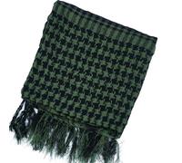 Generisch Sciarpa con frange arabe, sciarpa leggera in cotone, e foulard con nappa per accessori da campeggio all'aperto, unisex, sciarpa nera, motivo a treccia (verde, taglia unica)