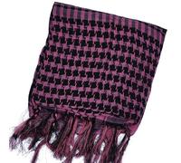 Generisch Sciarpa con frange arabe, sciarpa leggera in cotone, e foulard con nappa per accessori da campeggio all'aperto, unisex, sciarpa nera a treccia (rosa, taglia unica)
