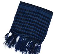 Generisch Sciarpa con frange arabe, sciarpa leggera in cotone e foulard con nappa per accessori da campeggio all'aperto, unisex, sciarpa nera a treccia (blu, taglia unica)