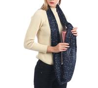 Generisch Sciarpa con tasche per donne - Protezione UV portatile Pashmina, caldo da donna, per la famiglia, gli amici, gli studenti, gli adulti, gli uomini, le attività all'aria aperta, il