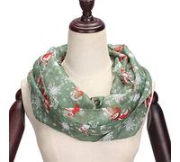 Generisch Sciarpa da donna con stampa natalizia, calda sciarpa avvolgente con design festivo, morbido tessuto a maglia per abiti invernali come accessorio elegante nella vita di tutti i giorni, verde