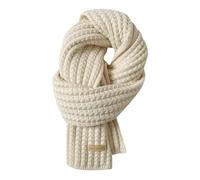 Generisch Sciarpa da donna lavorata a maglia, sciarpa invernale calda e spessa in lana per coppie, beige., Taglia unica