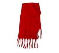 Generisch Sciarpa da uomo blu elegante stile morbido e solido colore Big Pull Warm Scarf cane pulizia orecchie salviette, Colore: rosso, A