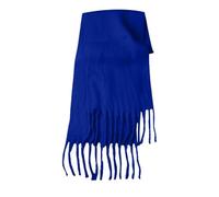 Generisch Sciarpa da uomo blu elegante stile morbido e solido colore Big Pull Warm Scarf cane pulizia orecchie salviette, Blu scuro, A