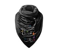 Generisch Sciarpa gialla con cappello sciarpe che stampano sciarpe morbide con bottoni per le donne cappello sciarpa, a, Taglia unica