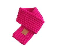 Generisch Sciarpa in lino a maglia calda scarves Warm Scarf Neck Warmer For Toddlers Boys Girls Salviette compresse, rosa intenso, Taglia unica
