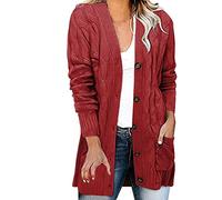 Generisch Sciarpa Jack da donna, taglia grande, giacca larga da donna Dirndl con camicetta, Colore: rosso, XXL