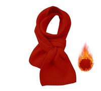 Generisch Sciarpa spessa da donna per donne Autumn and Winter Solid Color Patch Versatile and Fashionable Knitted Scarf Cashmere Sciarpa Nero Uomo, Colore: rosso, A