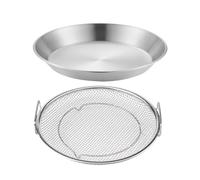 Generisch Scolo olio fritto - Vassoio filtro olio da cucina in acciaio inox - Cestino filtro a rete con vassoio, contenitore per snack, server per alimenti fritti, pane netto