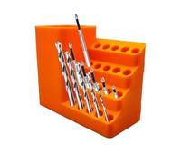 Generisch Screwdriver Bits Storage, Precision Electric Drill Bit Holder Rack, Anti Slip Power Tool Attachment Pegboard Rack for Workshop, Cabinet, Shed, Basement