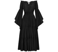 Generisch Scudi medievali Per Bambini Spalla Campana Maniche Vita Jirou Cosplay Costume Eroe (Nero, M)