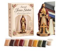 Generisch Scultura di perle 3D fai da te, decorazione religiosa da | 3D per una statua di perle per la decorazione di casa, camera da letto, libreria, ingresso, comò e
