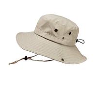 Generisch Secchio per esterni, massiccio, regolabile, cappello da sole, cappello da rana, per adulti (beige, taglia unica)