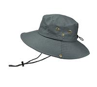 Generisch Secchio per esterni, massiccio, regolabile, cappello da sole, cappello da rana, per adulti (grigio, taglia unica)