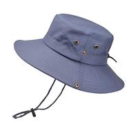 Generisch Secchio per esterni, massiccio, regolabile, cappello da sole, cappello da rana, per adulti (grigio scuro, taglia unica)