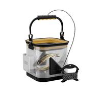 Generisch Secchio pieghevole trasparente portatile - Organizer per pesci acqua salata barca altomare trota pesce persico