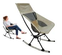 Generisch Sedia a dondolo pieghevole, pieghevole, sedia a dondolo portatile, in tessuto Oxford, per il libero, con schienale alto e retro in rete traspirante, per un picnic