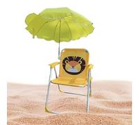 Generisch Sedia da spiaggia con ombrellone e ombrellone | Sedia da esterni resistente al vento con ombrellone per giardino, viaggi, picnic e tempo libero