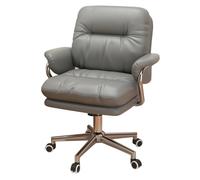 Generisch Sedia ergonomica per desk - Medium Back Leather Computer Chair with Wheels - Soft Swivel Executive Work Chair - Ideale per Home Office