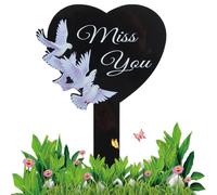 Generisch Segnalibri per cimiteri per tombe, decorazione commemorativa per la mamma, targhette nere impermeabili, decorazione ricordo per genitori e defunti