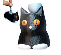 Generisch Sensory Gatto Rotante,Statua di Gatti Neri Stampata 3D | Calmante Animale Giocattoli Decorazione Da Collezione Per Camera Da Letto Soggiorno Classi Ufficio Scuola