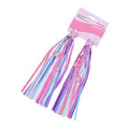 Generisch Serpentine colorati per bicicletta, decorazione, nappe per bicicletta, decorazioni per scooter, biciclette, manubri a triciclo, stelle filanti, nappe, nastri, decorazioni per equilibrio