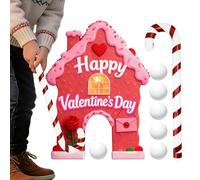 Generisch Set completo di gioco da golf per San Valentino, set da gioco portatile per interni, campo da golf con racchette e palle durante le vacanze, per coppie, donne, uomini, vacanze, famiglie