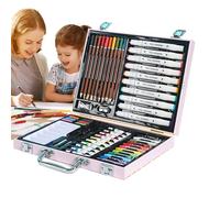 Generisch Set da disegno - Pastelli a olio e matite colorate, materiali artistici multifunzionali, giocattolo educativo per progetti familiari, progetti di fine settimana creativi