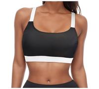 Generisch Set da donna con ferretto e lacci, push-up, con copertura completa, top con allacciatura sulla schiena, costume da bagno in due pezzi per una figura completa, grigio chiaro., L
