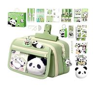 Generisch Set da scrittura per bambini - Panda materiale scolastico per la scuola | astuccio per animali | per ragazze studenti come regalo di compleanno