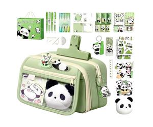 Generisch Set da scrittura per bambini - Panda materiale scolastico per la scuola | astuccio per animali | per ragazze studenti come regalo di compleanno