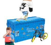 Generisch Set da skateboard per dita - Set di lampade multifunzionali, mini skateboard per dita, ostacoli portatili, completo per bambini, ragazze