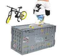 Generisch Set da skateboard per dita - Set di lampade multifunzionali, mini skateboard per dita, ostacoli portatili, completo per bambini, ragazze