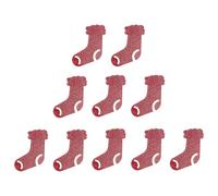 Generisch Set di 10 pennarelli per bicchieri da vino, decorazione natalizia in acrilico 2D, per degustazione di vini, riutilizzabili, divertenti ciondoli per bicchieri da vino, per uomini, donne