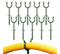 Generisch Set di 10 pioli di guida per tubo da giardino, per irrigazione, prato, aiuole, vialetto, confini da giardino