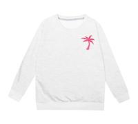 Generisch Set di 2 pezzi da donna con felpa con cappuccio e pantaloni lunghi da jogging, tuta da allenamento autunnale, bianco, 11-12 Anni