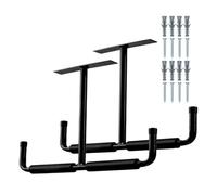 Generisch Set di 2 scaffali da soffitto per garage, a forma di T | Set di ganci da soffitto per garage, per scala, legno da costruzione, attrezzature sportive, pale, canne da pesca, sci
