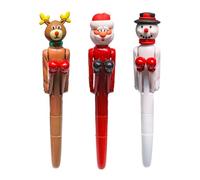 Generisch Set di 3 divertenti penne a con bracci boxer, simpatici alci, Babbo Natale e strumenti da scrittura, articoli per ufficio e scuola, per ragazze e feste